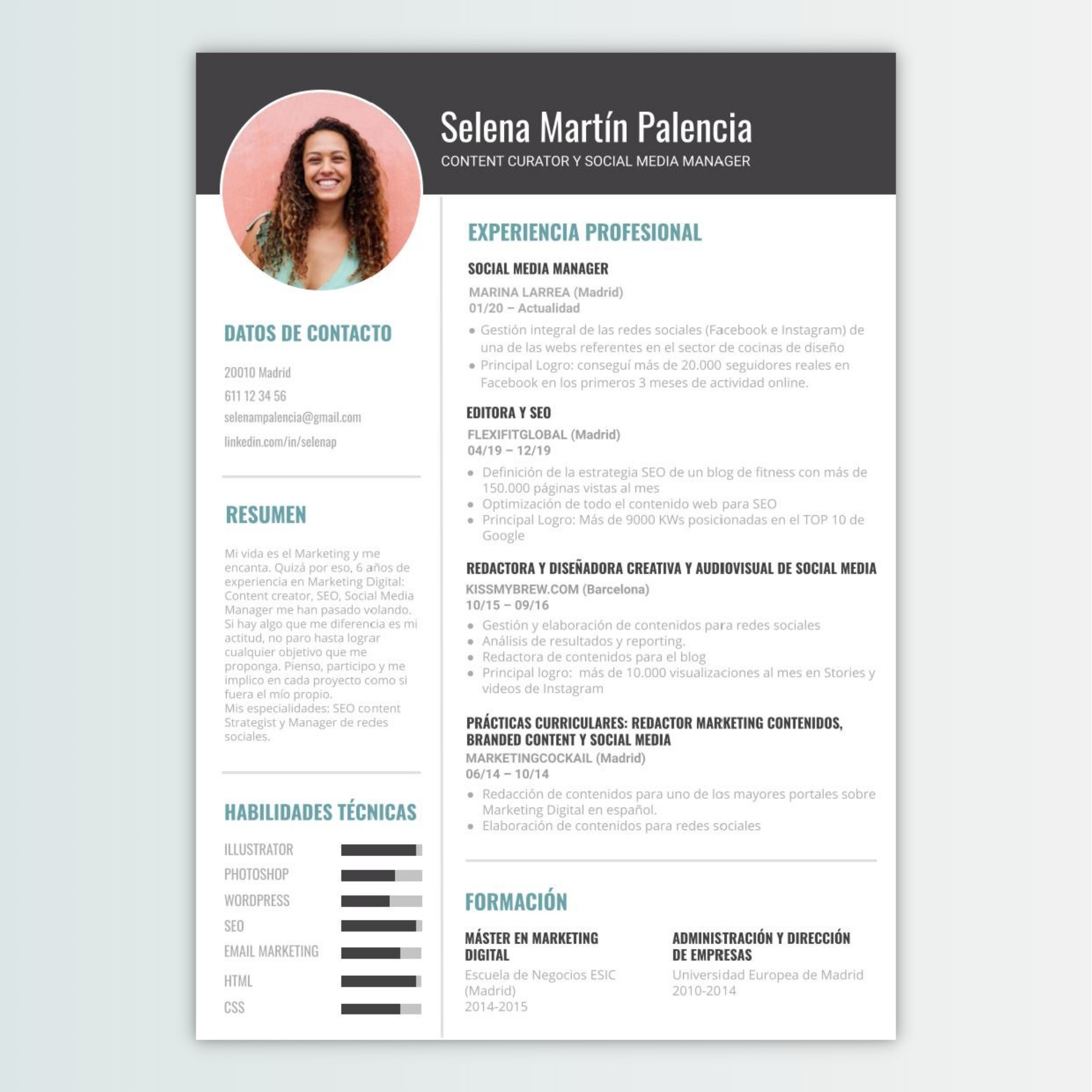 Mejores plantillas de CV para trabajar en marketing Marketeros LATAM