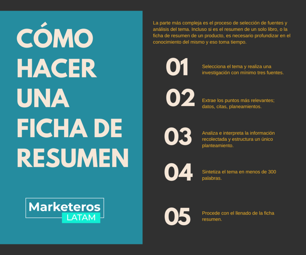 como hacer una ficha de resumen