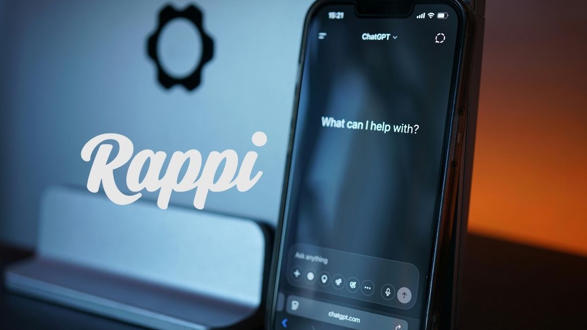 Aplicación Rappi con ChatGPT en teléfono móvil